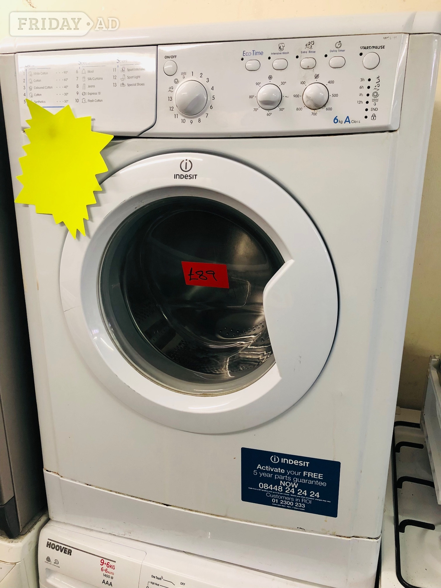 Indesit 6KG load A class washing machine @ bargain price  in Rugby