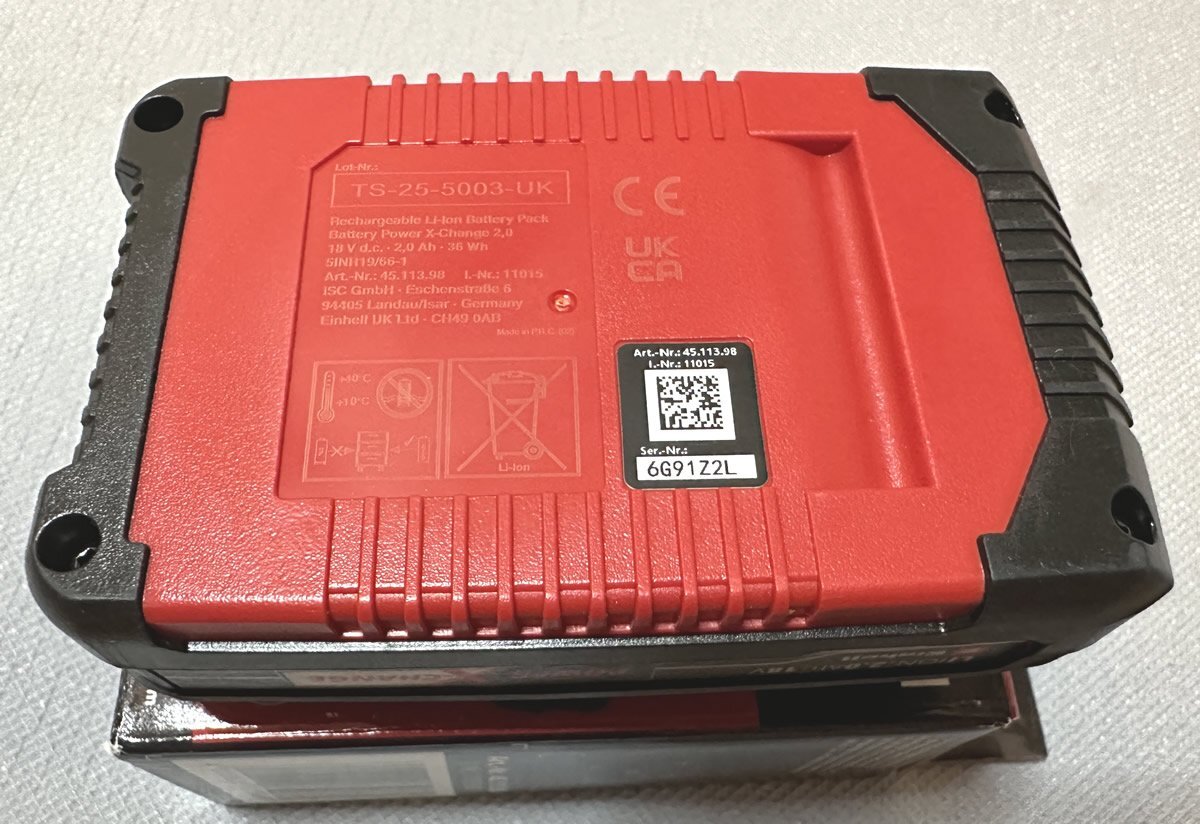 Hastings Einhell PXC 18V Li-Ion Battery 2.0Ah Genuine - Boxed