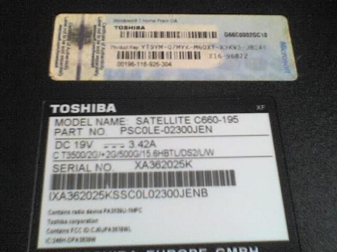 Waterlooville TOSHIBA SATELLITE PRO C660-195 LAPTOP'