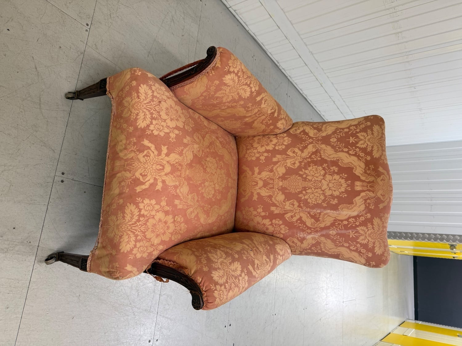 Vintage / Antique Floral Upholstered with castor feet in Worthing