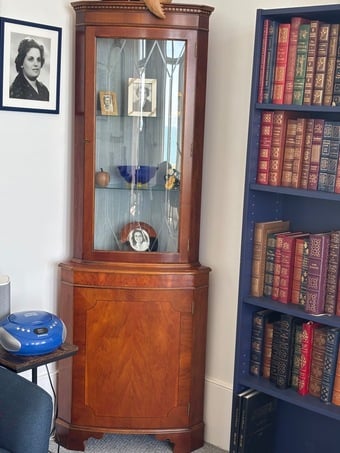 Lovely Corner Display Cabinet with Glass Doors