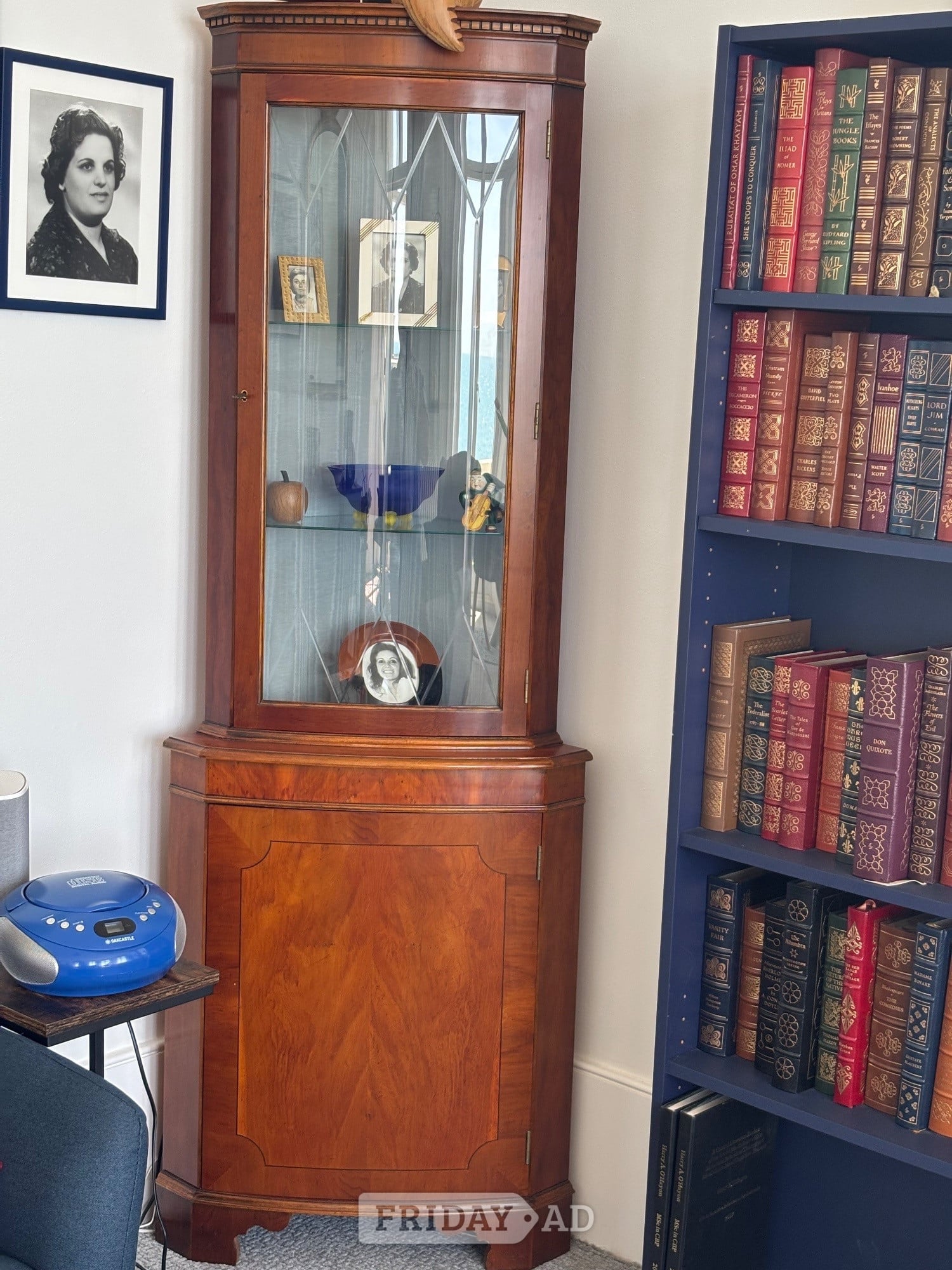 Lovely Corner Display Cabinet with Glass Doors in Hastings