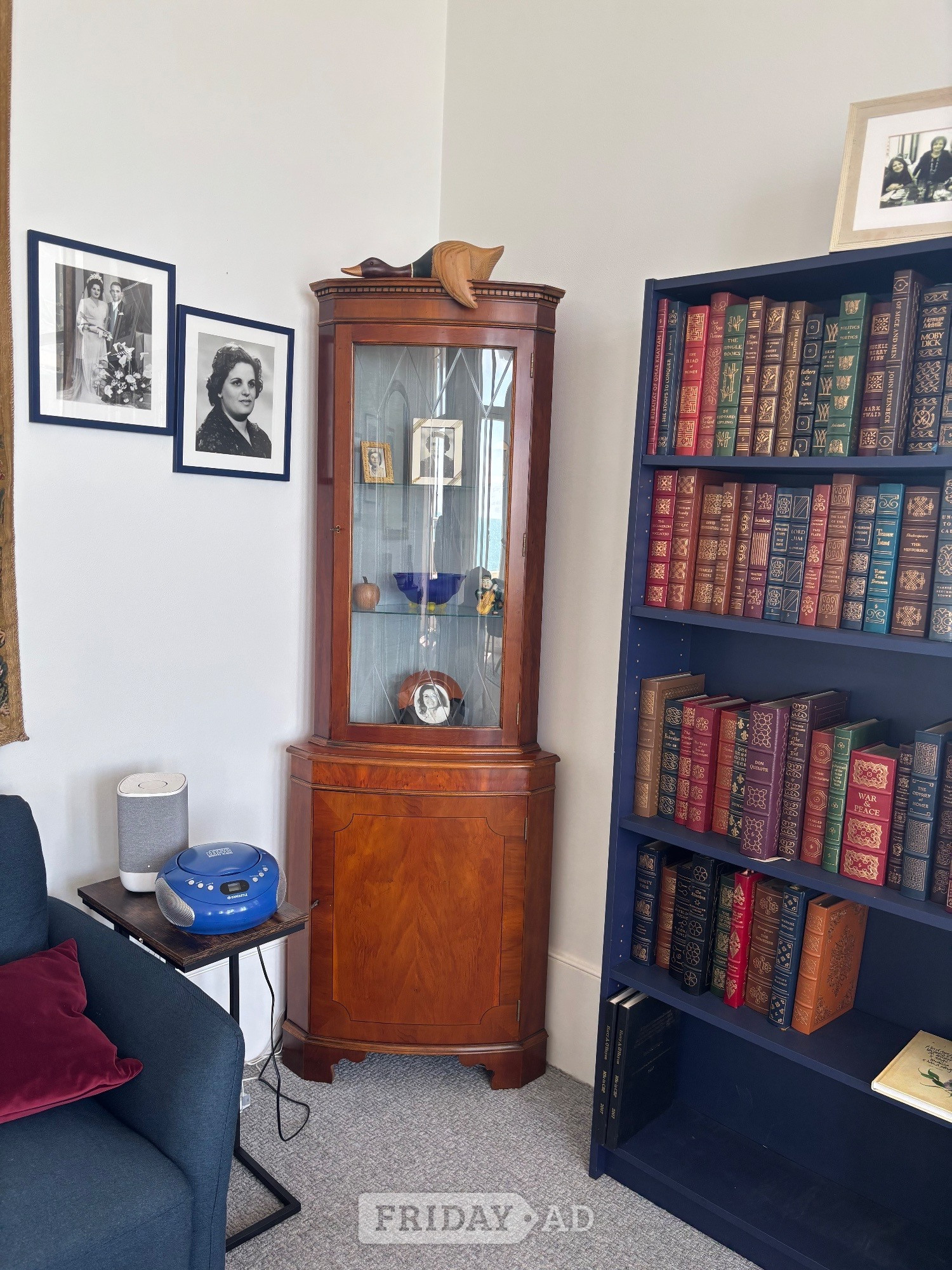 Lovely Corner Display Cabinet with Glass Doors