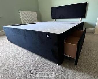 KING SIZE DIVAN BASE WITH 2 DRAWERS
