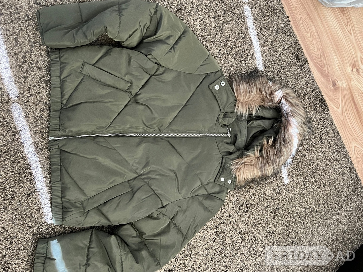 Girls khaki jacket  in Peterborough
