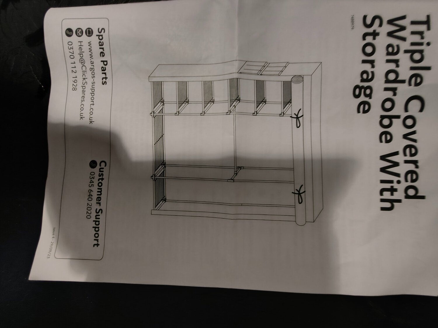 MUST BE SOLD BE 5th OCTOBER. ARGOS WARDROBE - Furniture in Buckingham