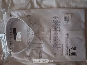  Asda George Regular Fit White Short-Sleeved Shirt, size 17 1/2
