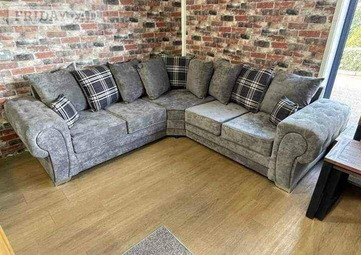 Brand New Grey Corner Sofa | Birmingham | Same Day Delivery - Furniture in Birmingham