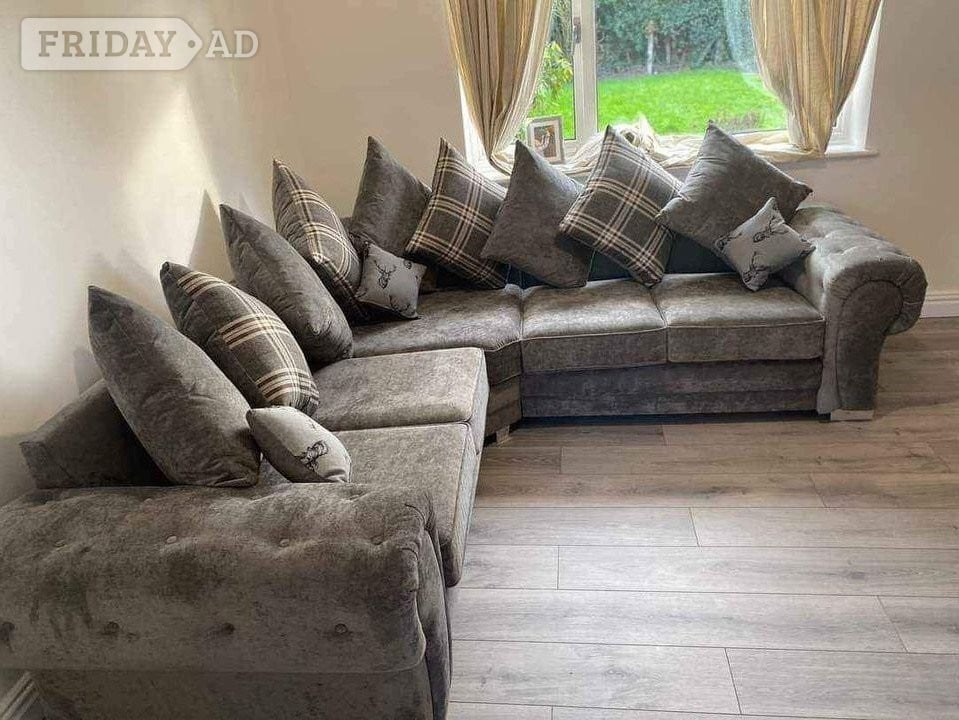Brand New Grey Corner Sofa | Birmingham | Same Day Delivery - Furniture