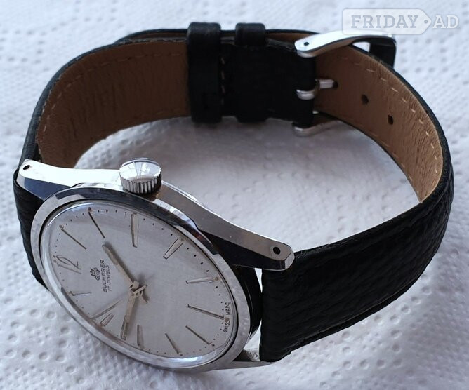 Bucherer 1960s vintage mens wristwatch.