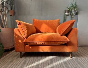 Burnt Orange Loaf Comfy Arm Chair 