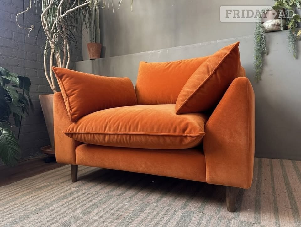 Burnt Orange Loaf Comfy Arm Chair 