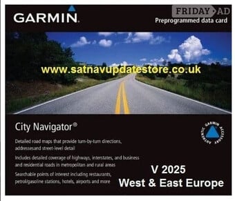 Garmin City Navigator NT Europe  2025 Navigation Map Update.