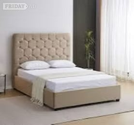 DOUBLE - MADISON BED FRAME - FAWN VELVET