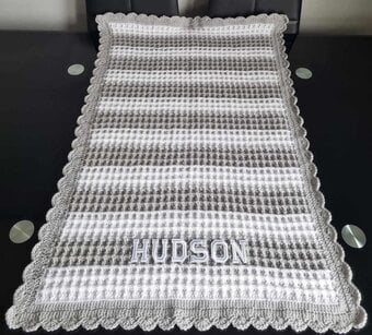 Crochet Baby Blankets, Personalised, Girls Boys colours available