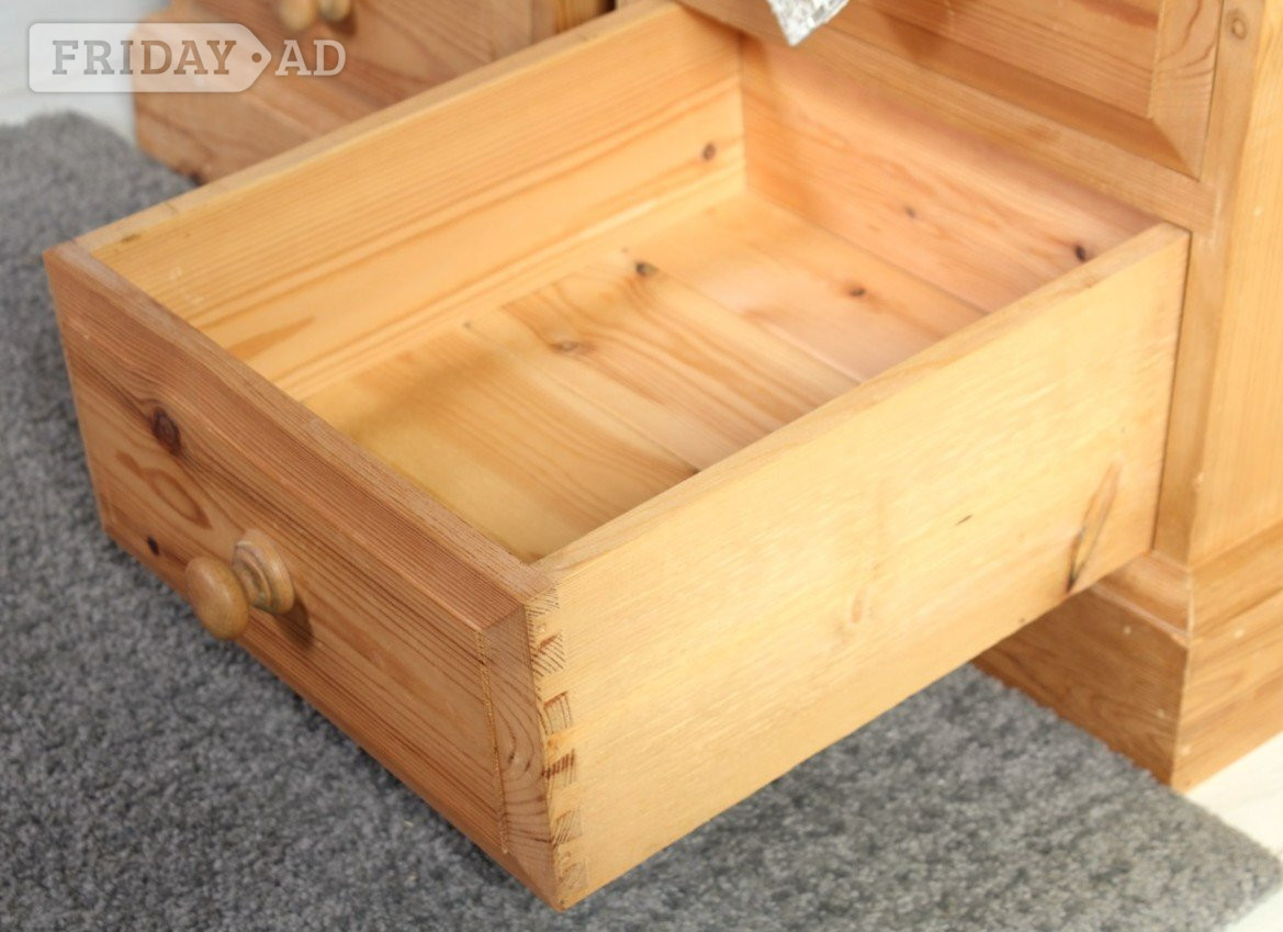 UK Delivery - 2 Pine Bedside Tables 