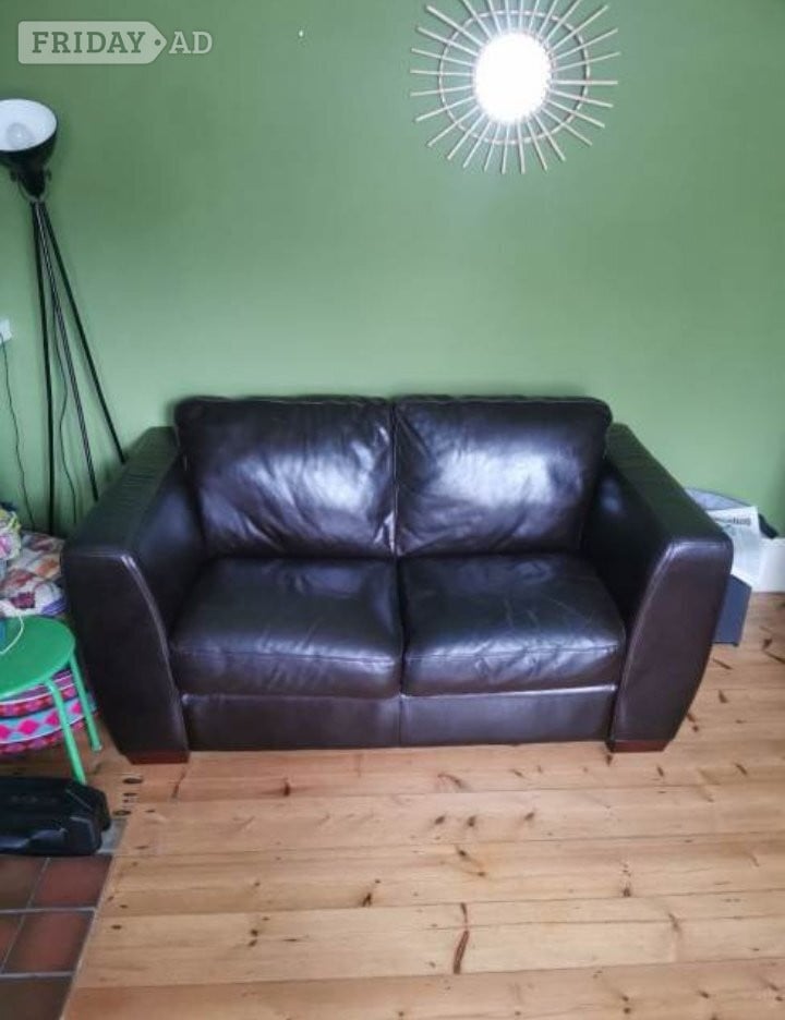 Two Leather sofas 