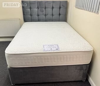 4 FOOT DIAMOND 1000 POCKET SPRUNG MATTRESS WITH DIVAN 2 DRAWERS