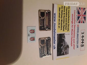 Vintage OO Gauge  Model Locomotive  Nameplate Set 