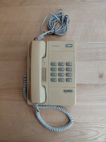 Vintage Mustard Coloured Interquartz Phone
