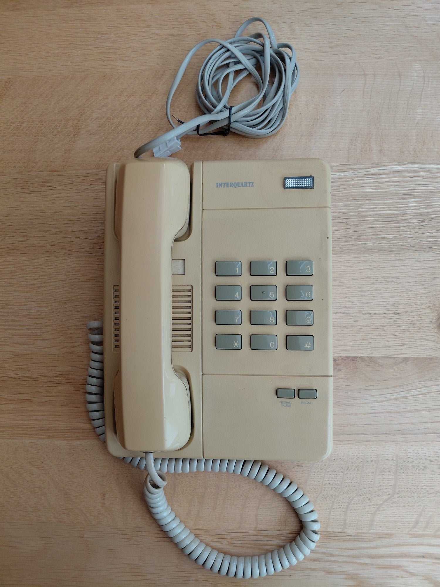Vintage Mustard Coloured Interquartz Phone