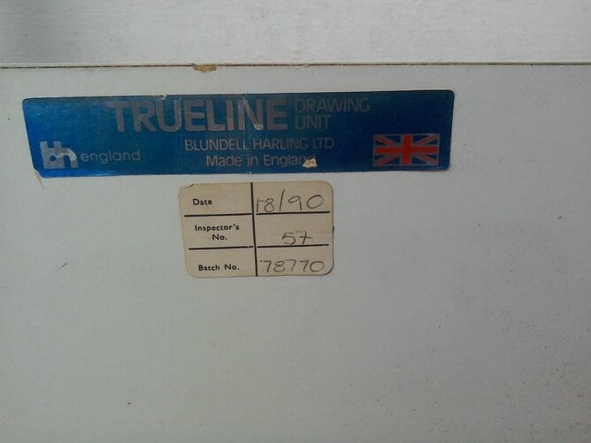 Mayfield Drawing Board (Trueline), with supporting brackets. 36"x25".