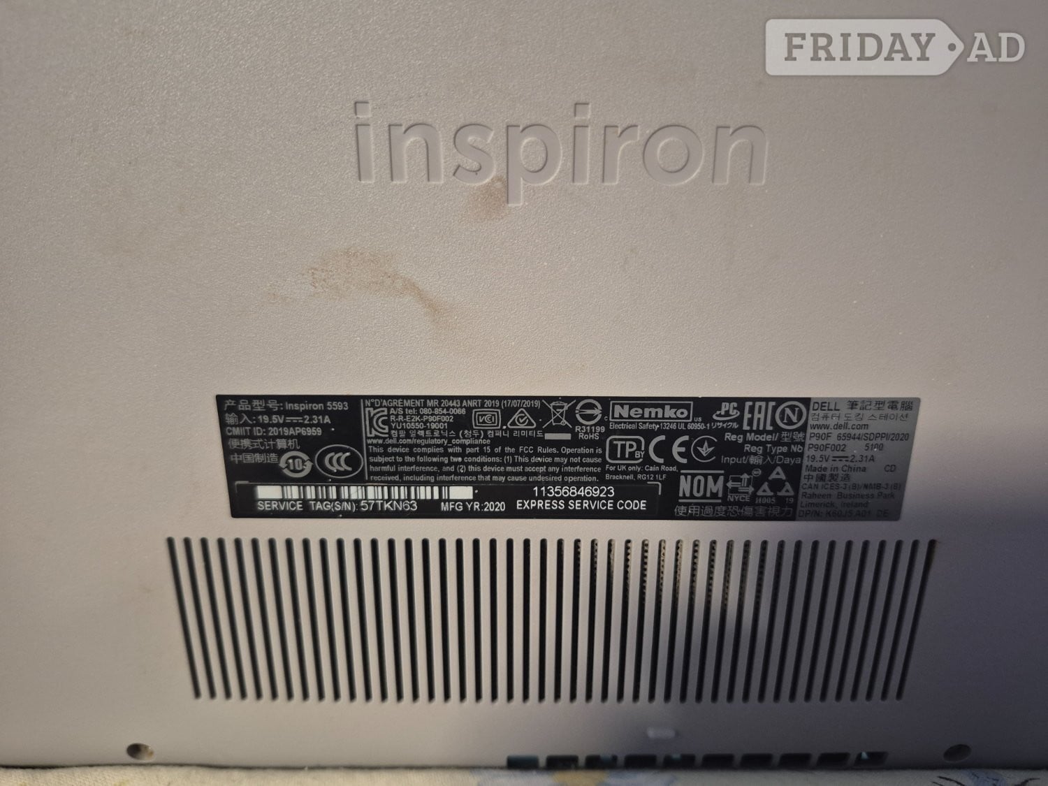 Dell inspiron laptop