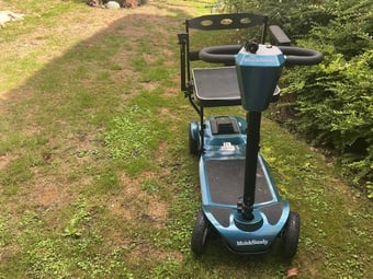 Mobility scooter.   MUICK Sandy ProFold Superlite Arms