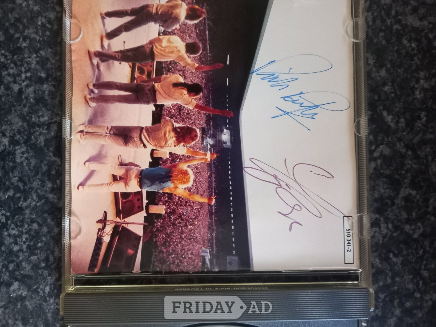 "ROCK 'TIL YOU DROP " STATUS QUO CD  (SIGNED COPY)