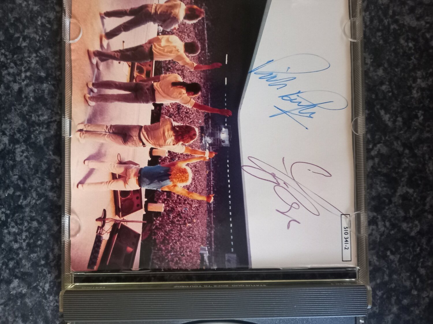 "ROCK 'TIL YOU DROP " STATUS QUO CD  (SIGNED COPY)