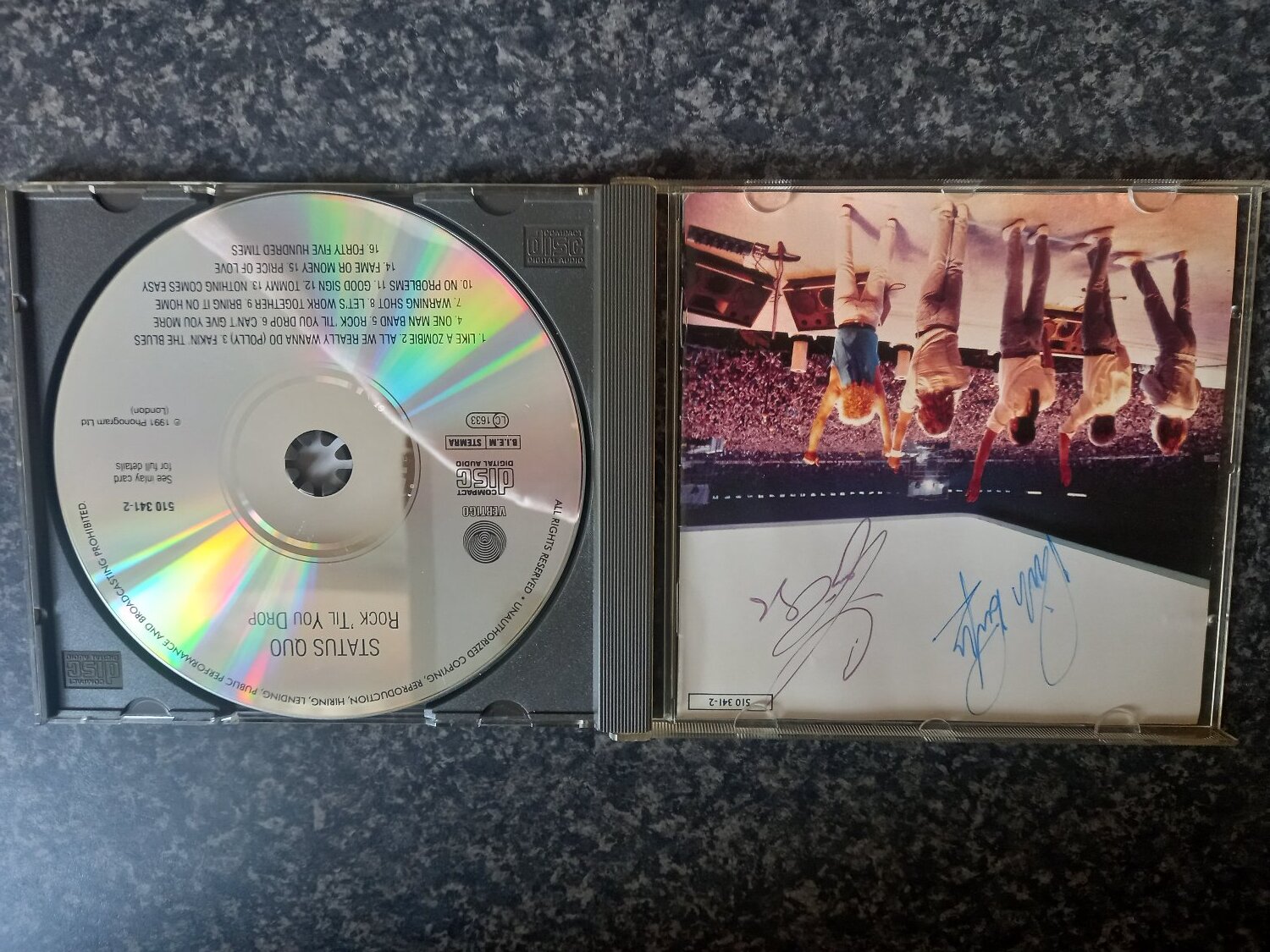 "ROCK 'TIL YOU DROP " STATUS QUO CD  (SIGNED COPY) - Movies, Games, Books & Music in Bristol
