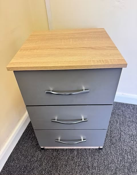 METRO 3 door with 3 drawers - (oak/grey) - Furniture