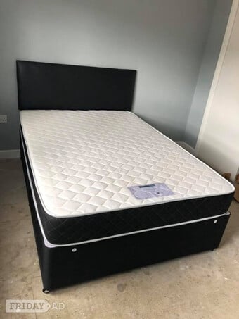 Black colour Bed with Optional Mattress & Storage 