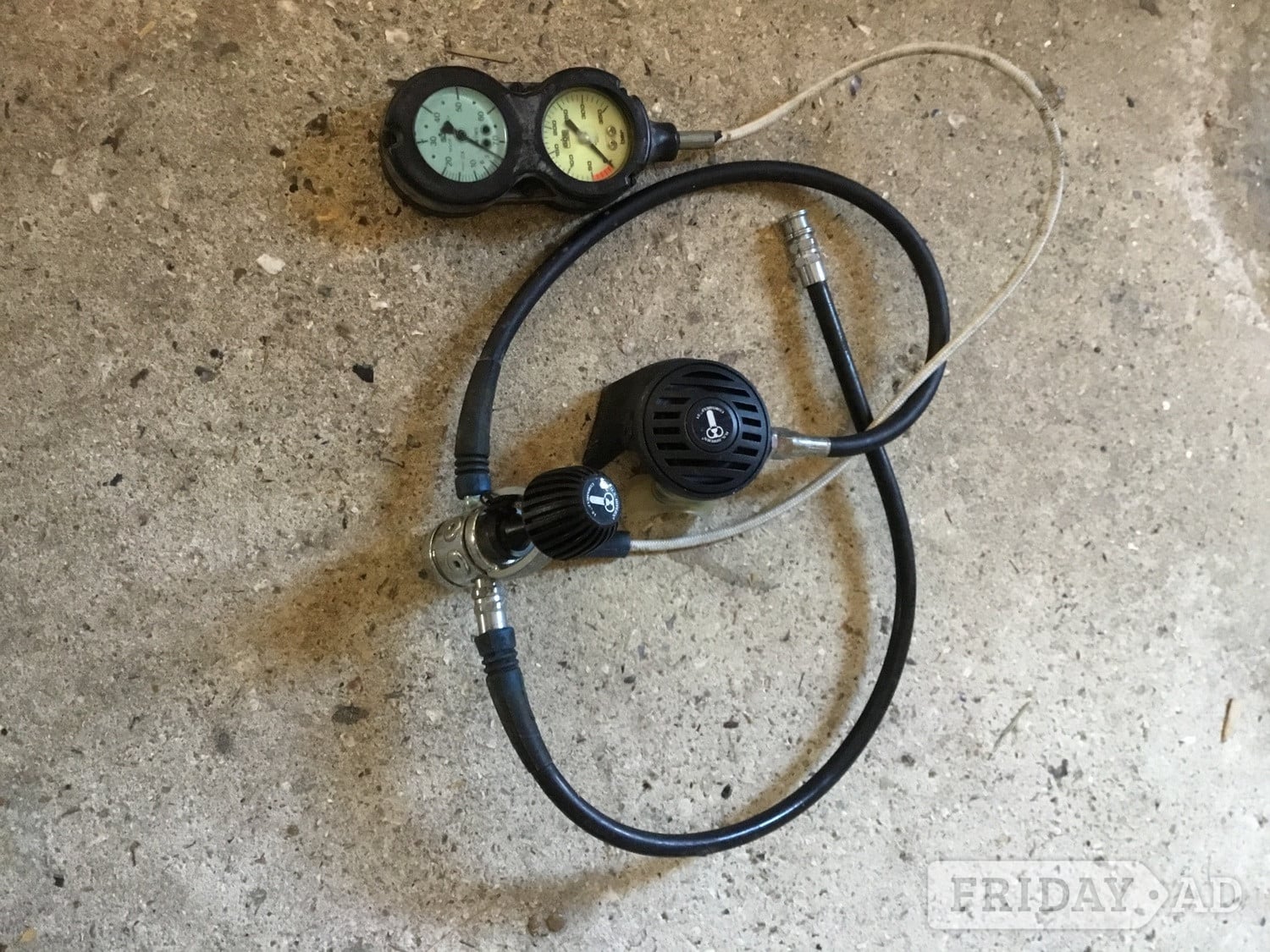 US Divers Conshelf 21 demand valve/ depth/ pressure gauge.  in Littlehampton
