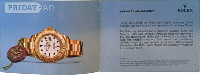 Rolex Yacht-master, owners instruction booklet only, in Italian language. in Worthing