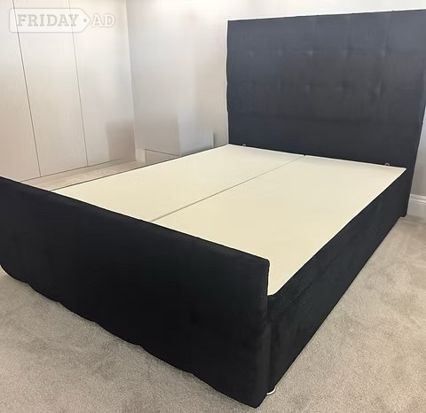 Double - CUBA DELUXE OTTOMAN DIVAN - choice of colours /fabrics - Furniture