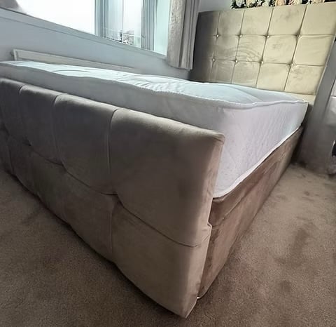 Double - CUBA DELUXE OTTOMAN DIVAN - choice of colours /fabrics - Furniture in Rotherham