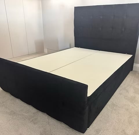 Double - CUBA DELUXE OTTOMAN DIVAN - choice of colours /fabrics - Furniture