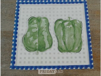Peppers, Patchwork pieces X6, each 9" X 8.5"