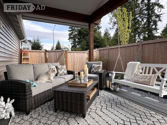 3+1-Piece Outdoor Rattan Patio Furniture Set with Cushions!!