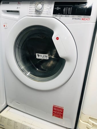 Hoover 9KG load , 1600 rpm One Touch washing machine 