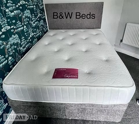 D/V EMPEROR 1000 POCKET MATTRESS WITH 2 DRAWER BASE & HB - DOUBLE in Rotherham