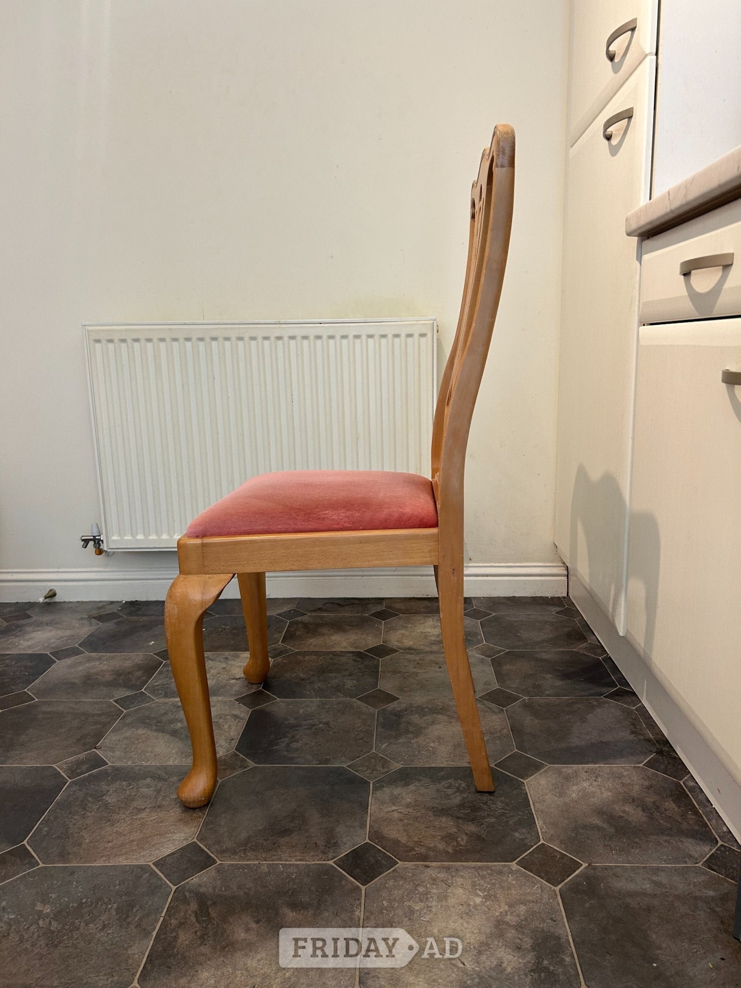 4 solid oak dining chairs - Furniture