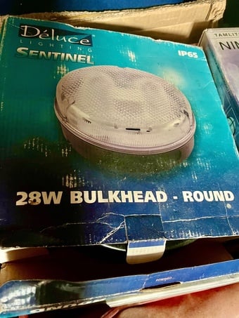 Two Round External Bulkhead lights IP65