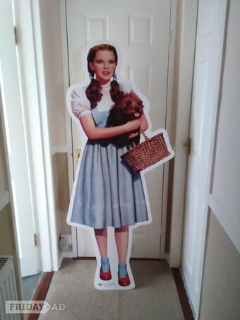 Life size cardboard upstand of Dorothy Wizard of Oz  