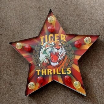 SIGN INDUSTRIAL VINTAGE LIGHTS FIR WALL/MARQUEE 