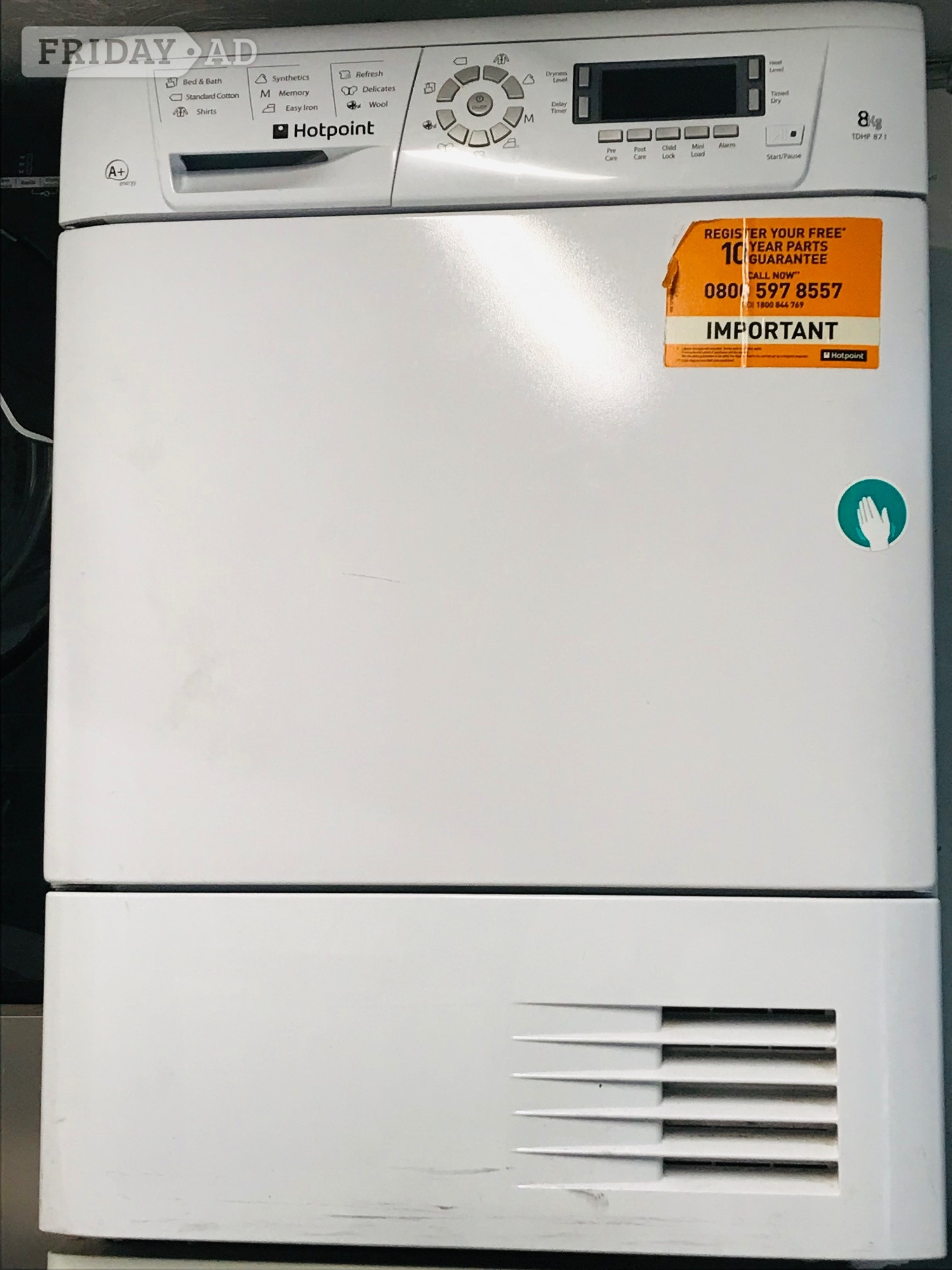 Hotpoint 8KG load condenser dryer  in Daventry