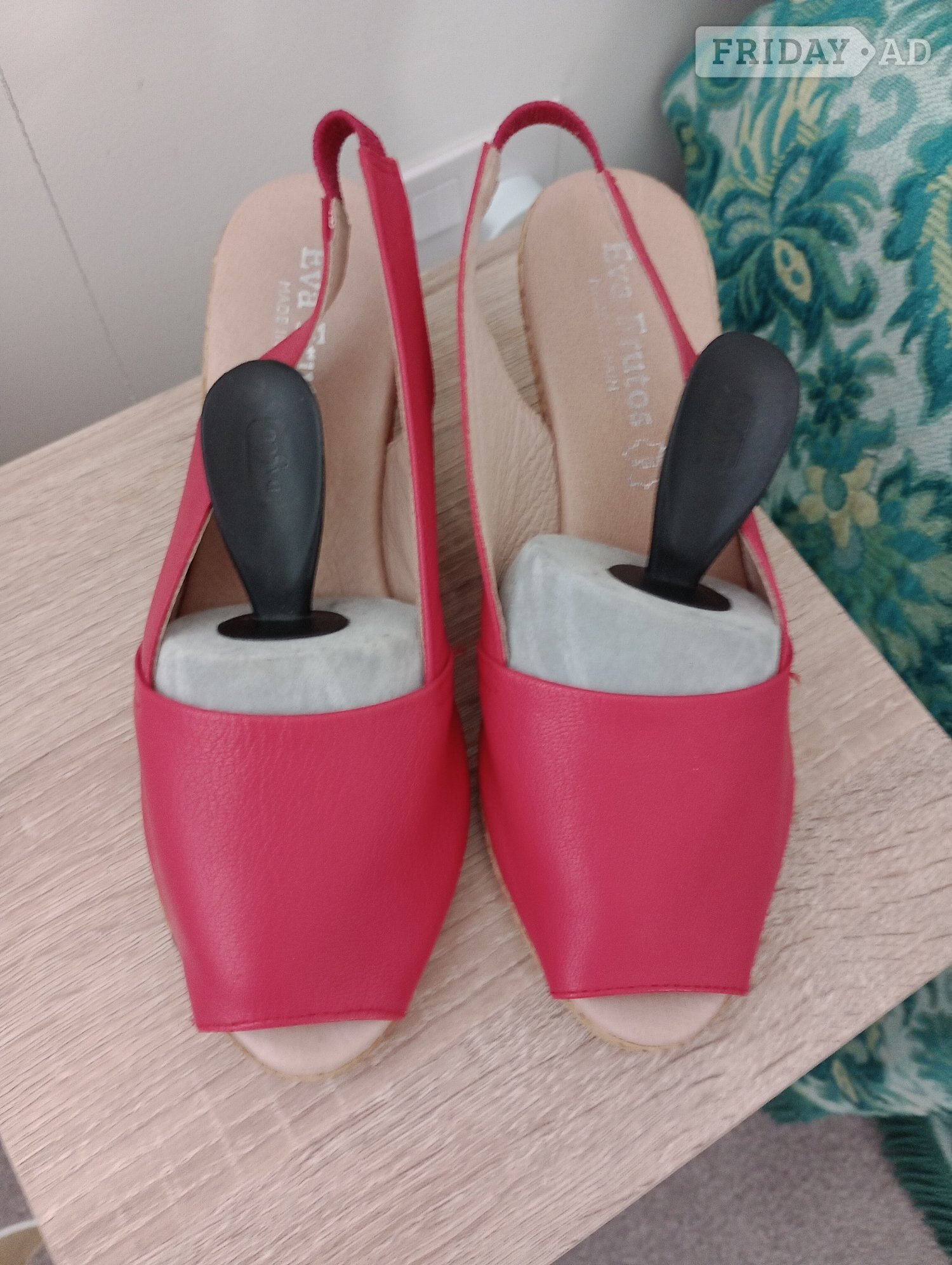 Red summer peep toe shoes size 6 in Worthing