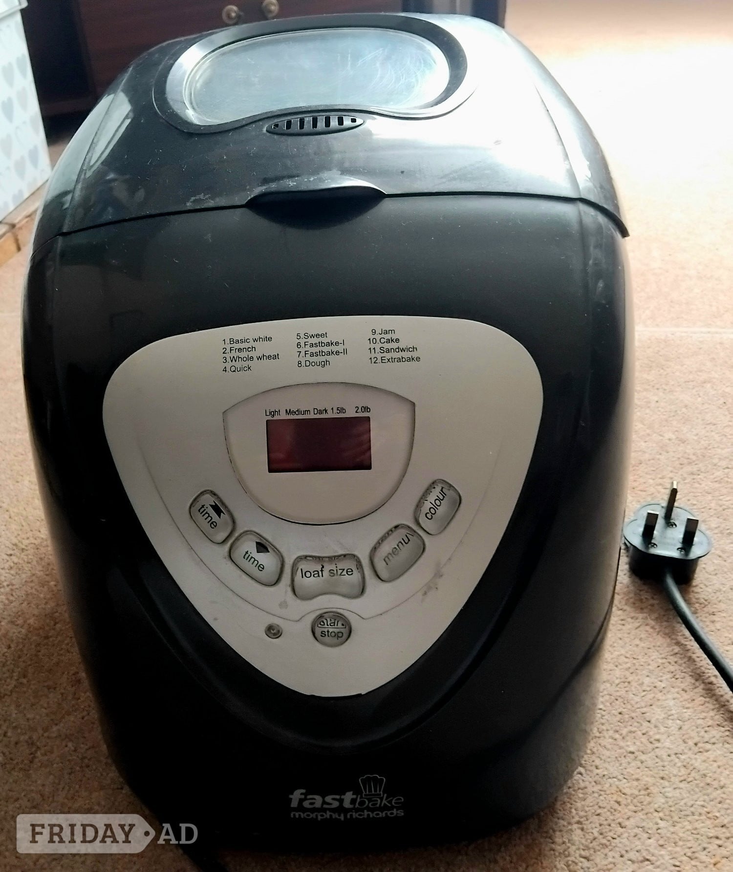 BREADMAKER MORPHY RICHARDS FASTBAKE  12 PROGRAMS  in Fareham