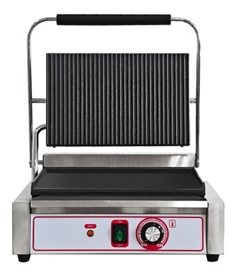 SINGLE COMMERCIAL ELECTRIC PANINI GRILL SANDWICH MAKER MACHINE